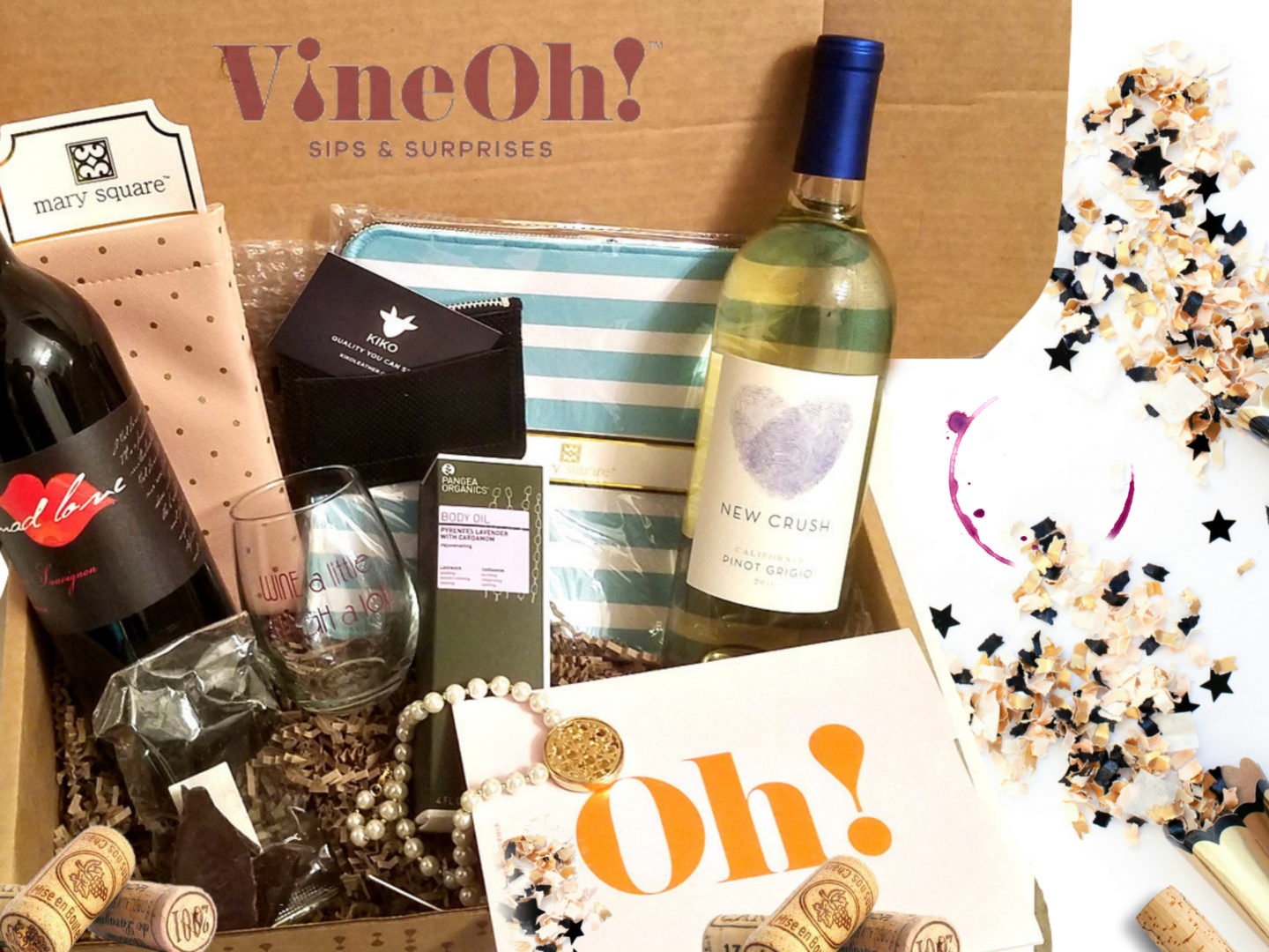 The Best wine box subscription by Vine Oh wine and beauty after forty