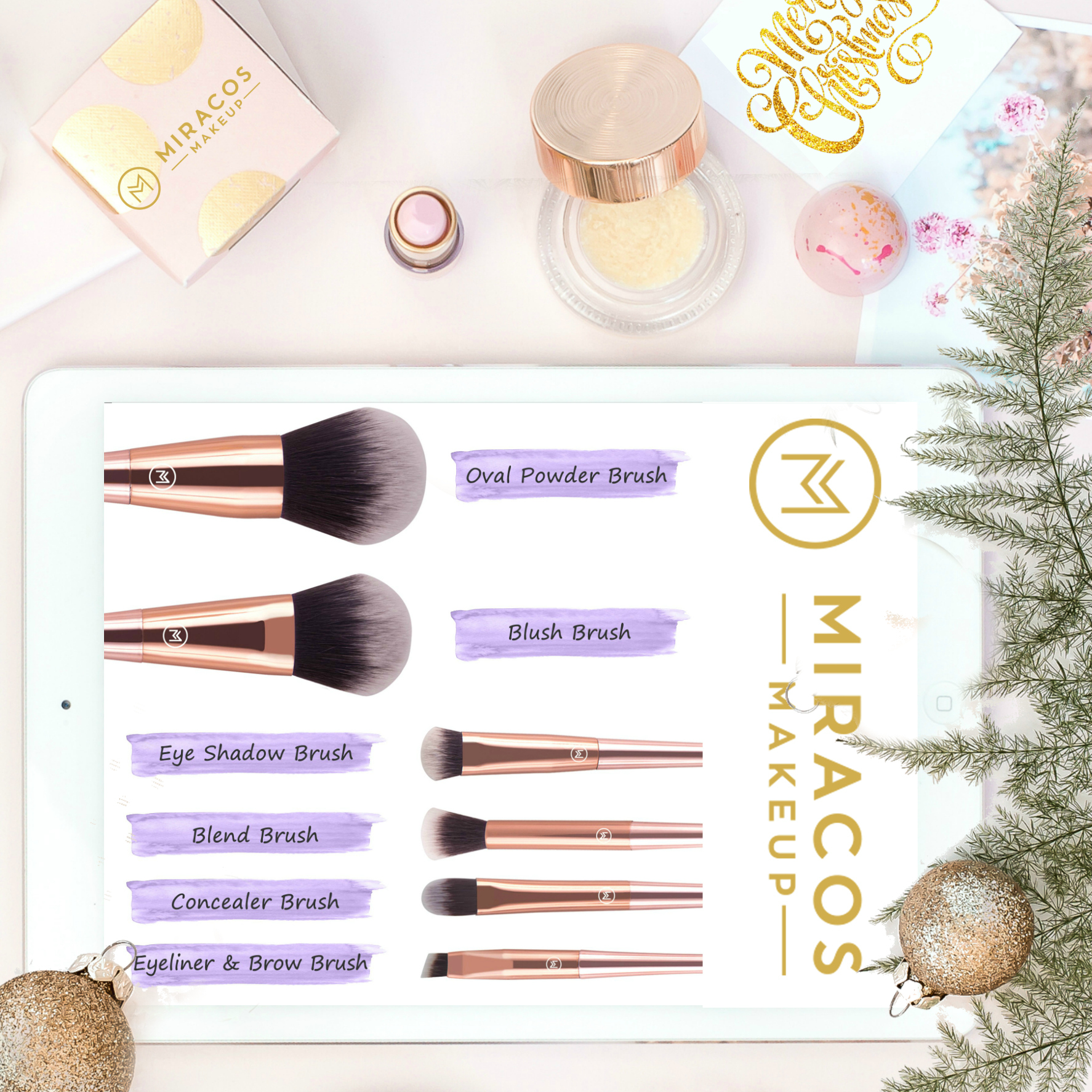 Miracos makeup STILETTOS LIMITED EDITION brushes for the holidays By Beauty after forty